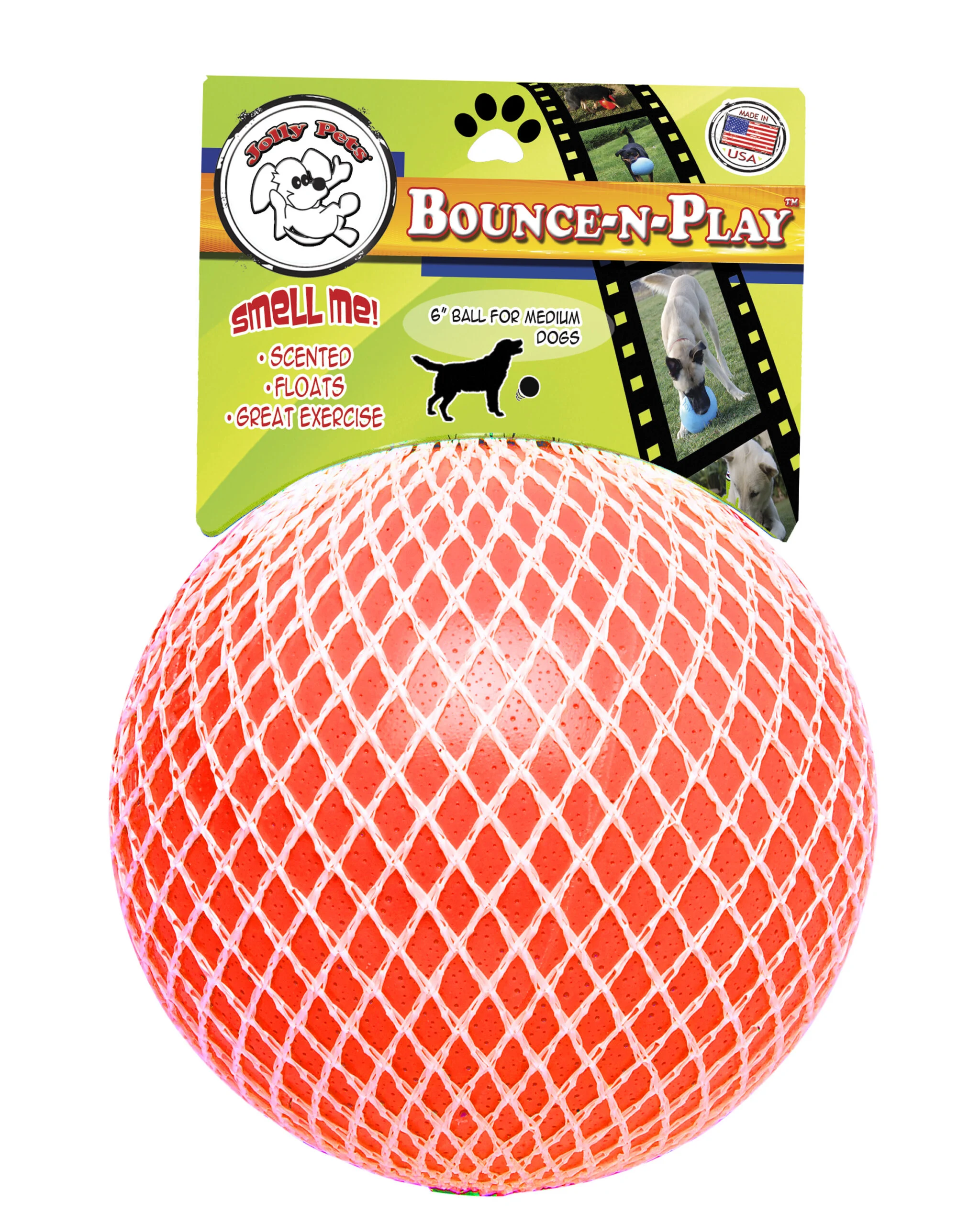 Skákací míček pro psy, plovoucí, vanilkový L, 20 cm – Jolly Pets Bounce-n Play - Obrázek 2