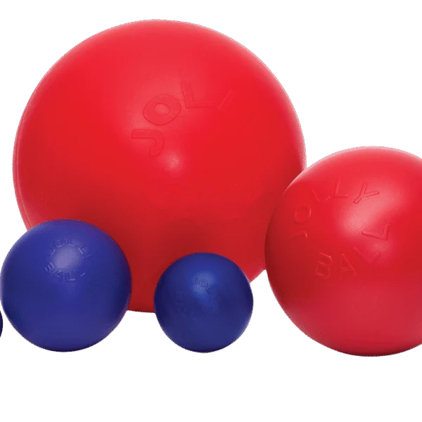 Hladký červený míč pro psy, 35 cm – Jolly Pets Push-n-Play