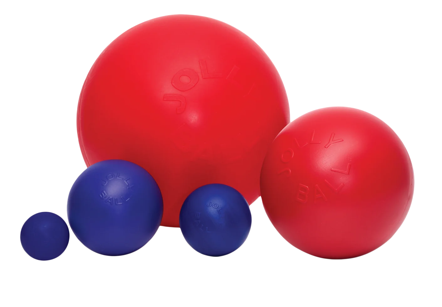 Hladký červený míč pro psy, 35 cm – Jolly Pets Push-n-Play - Obrázek 1