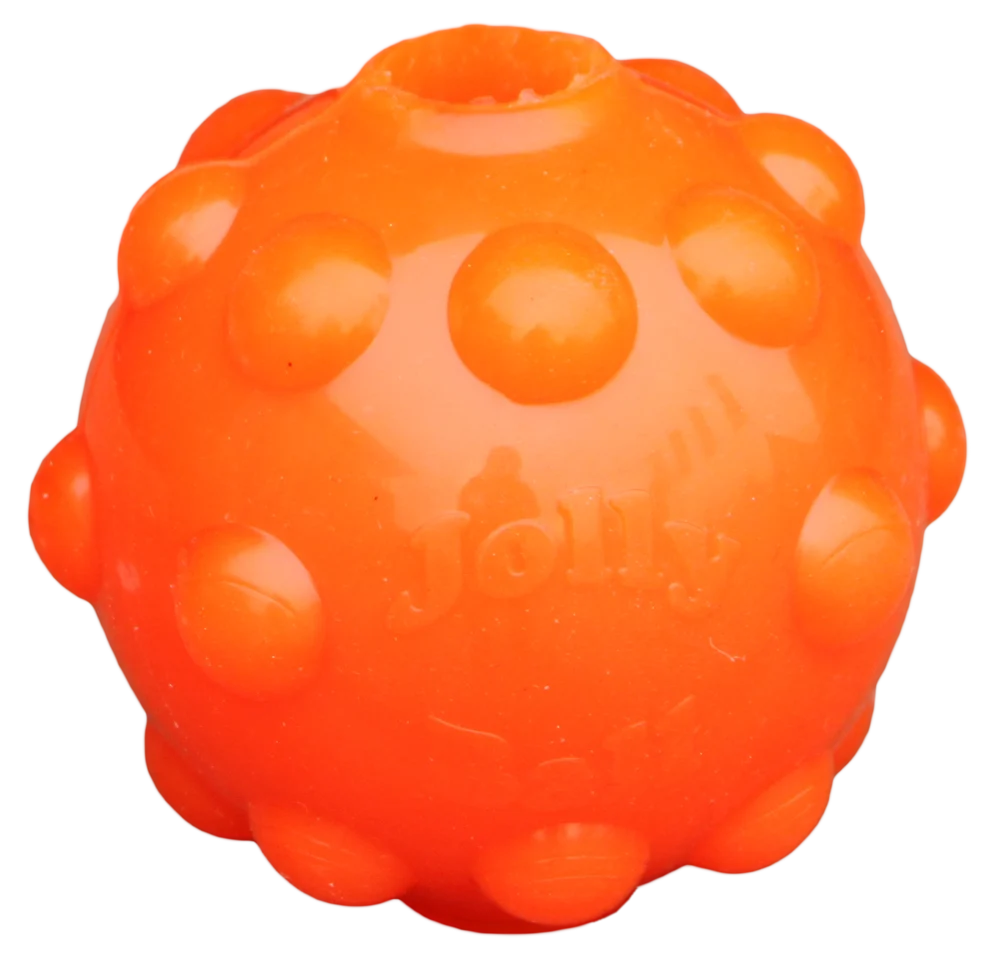 Pamlskový míček pro psy z TPR gumy, 7,6 cm – Jolly Pets Jolly Jumper oranžový S - Obrázek 4