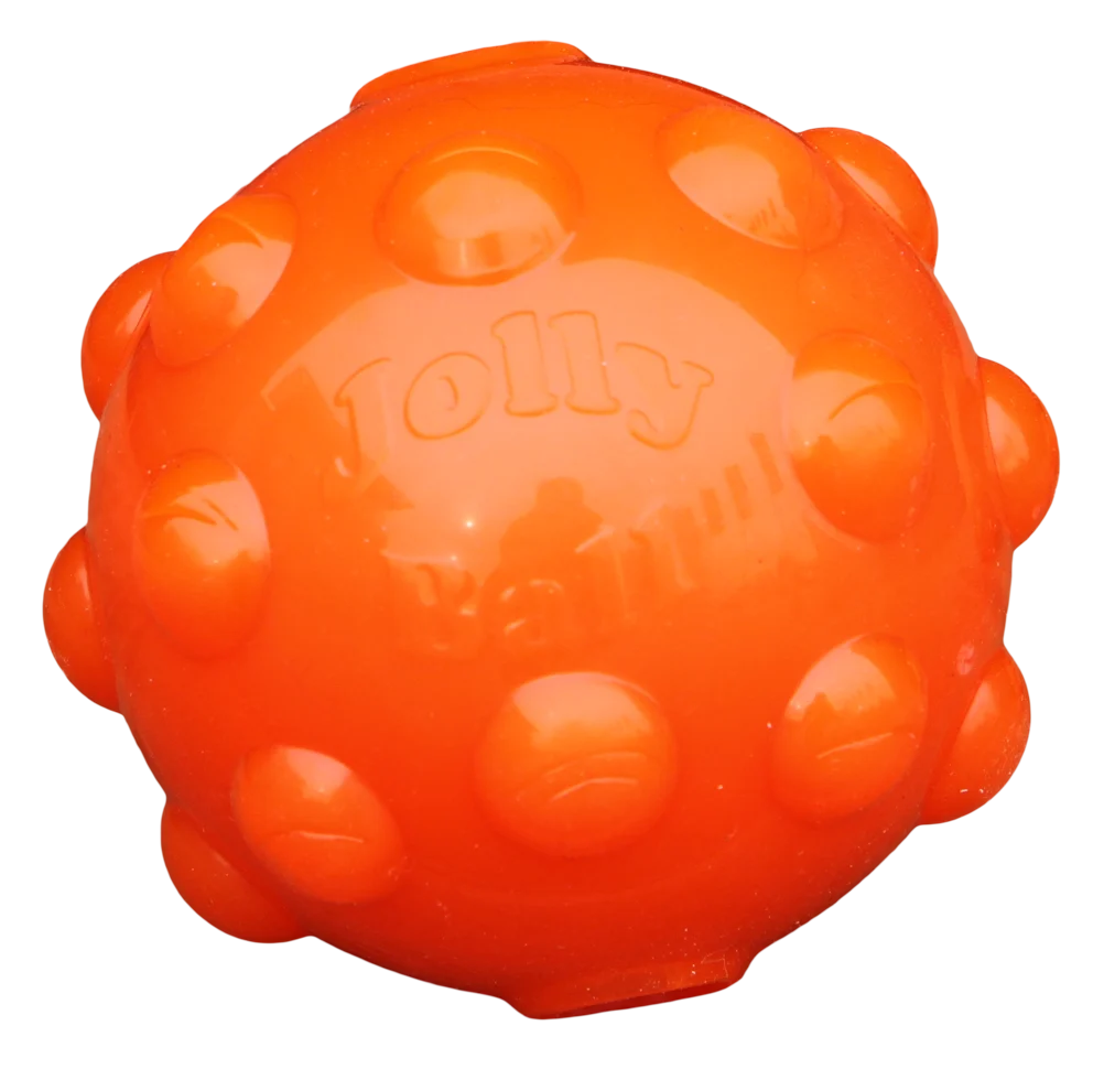Pamlskový míček pro psy z TPR gumy, 10 cm – Jolly Pets Jolly Jumper oranžový M - Obrázek 2