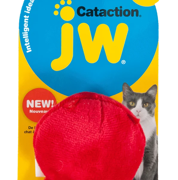 Plyšová hračka pro kočky se šantou kočičí a rolničkou, 7 x 8 cm – JW Cataction Bad & Good Cuz