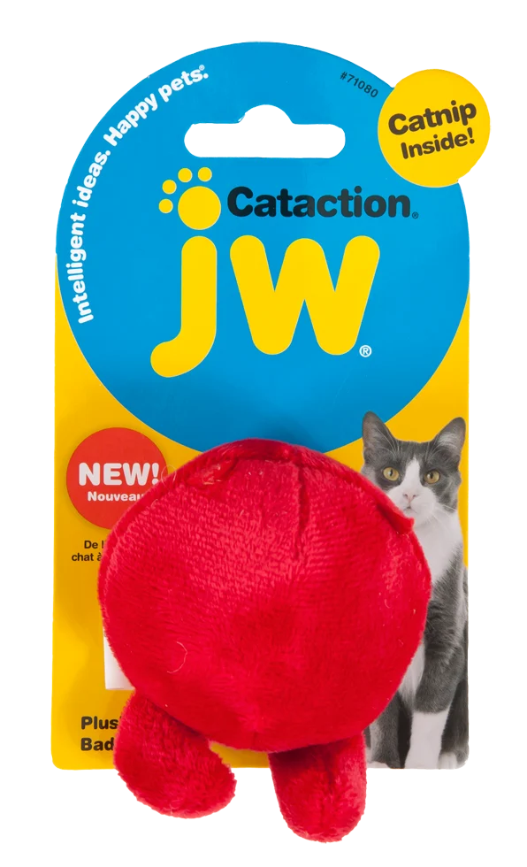 Plyšová hračka pro kočky se šantou kočičí a rolničkou, 7 x 8 cm – JW Cataction Bad & Good Cuz - Obrázek 1