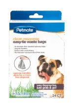 Zavazovací sáčky na psí exkrementy, 24 kusů, 31 x 33 cm – Petmate Clean Response Easy-Tie Waste Bags