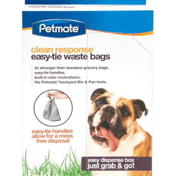 Zavazovací sáčky na psí exkrementy, 24 kusů, 31 x 33 cm – Petmate Clean Response Easy-Tie Waste Bags