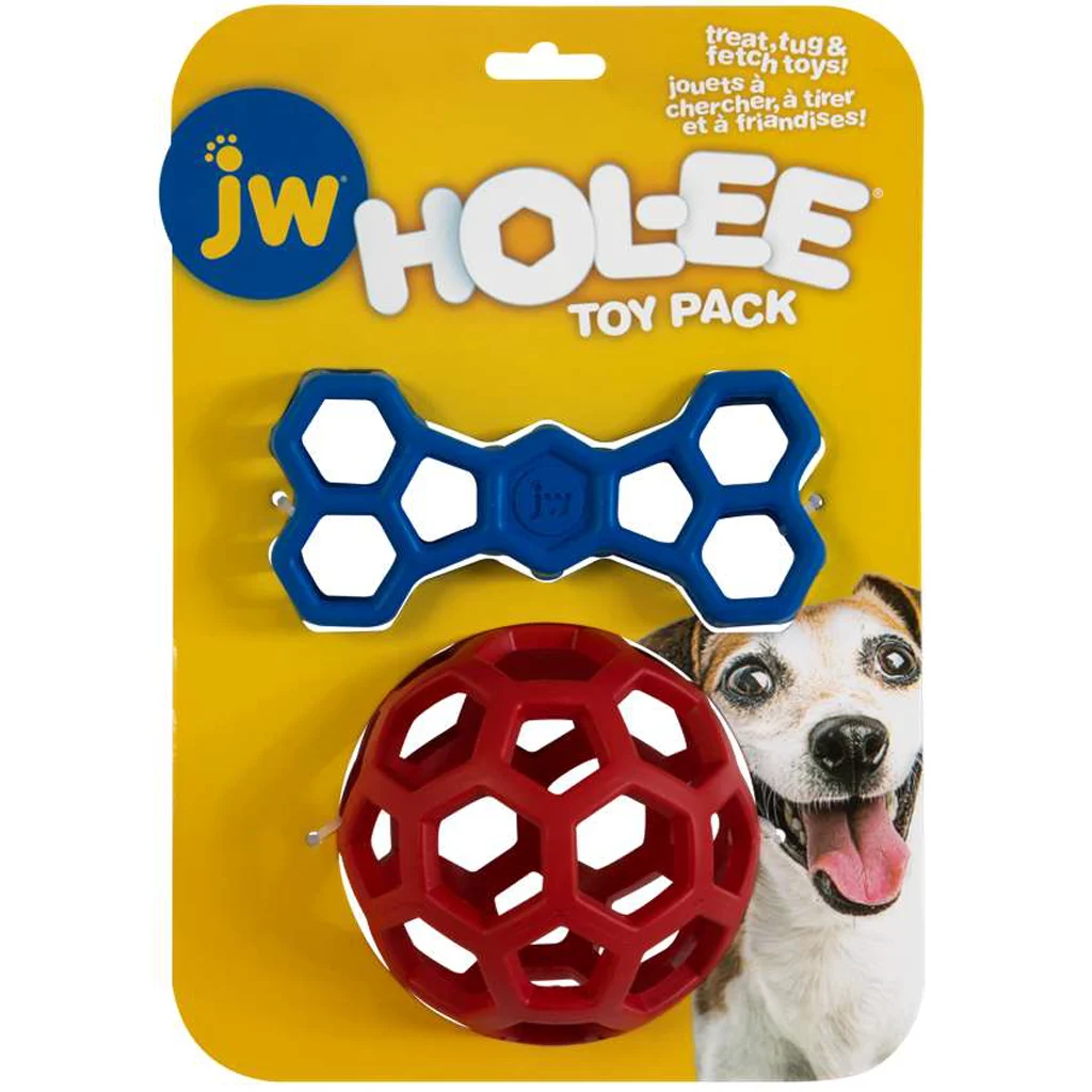 Sada aportovacích hraček s válečkem 11,5 cm a kostí 14 cm – JW Hol-ee Duo - Obrázek 1
