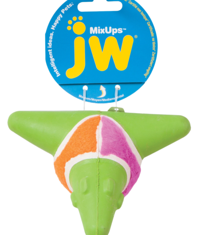 Míč pro psy s pískátkem a třemi materiály – JW Mixups Arrow Ball M
