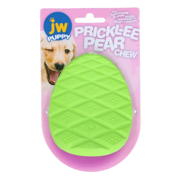 Kousací hračka pro štěňata z texturované gumy – JW Prickl-ee Pear Teether
