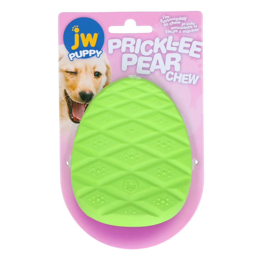 Kousací hračka pro štěňata z texturované gumy – JW Prickl-ee Pear Teether - Obrázek 1