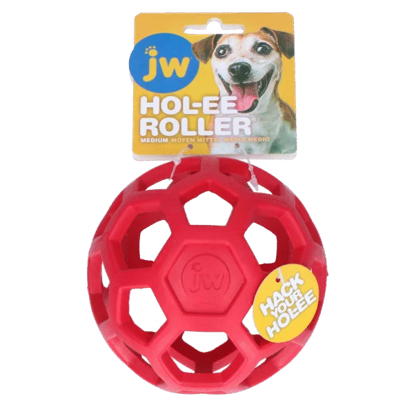 Gumový míč pro psy na pamlsky, 11,5 cm, červený – JW Hol-ee Roller