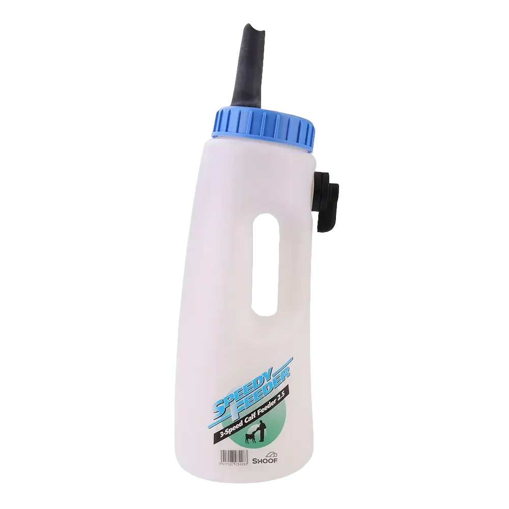 Napájecí láhev pro telata se 3 rychlostmi průtoku a savičkou Big Softy, 2,5 l – Shoof Speedy Feeder Calf Feeder - Obrázek 1
