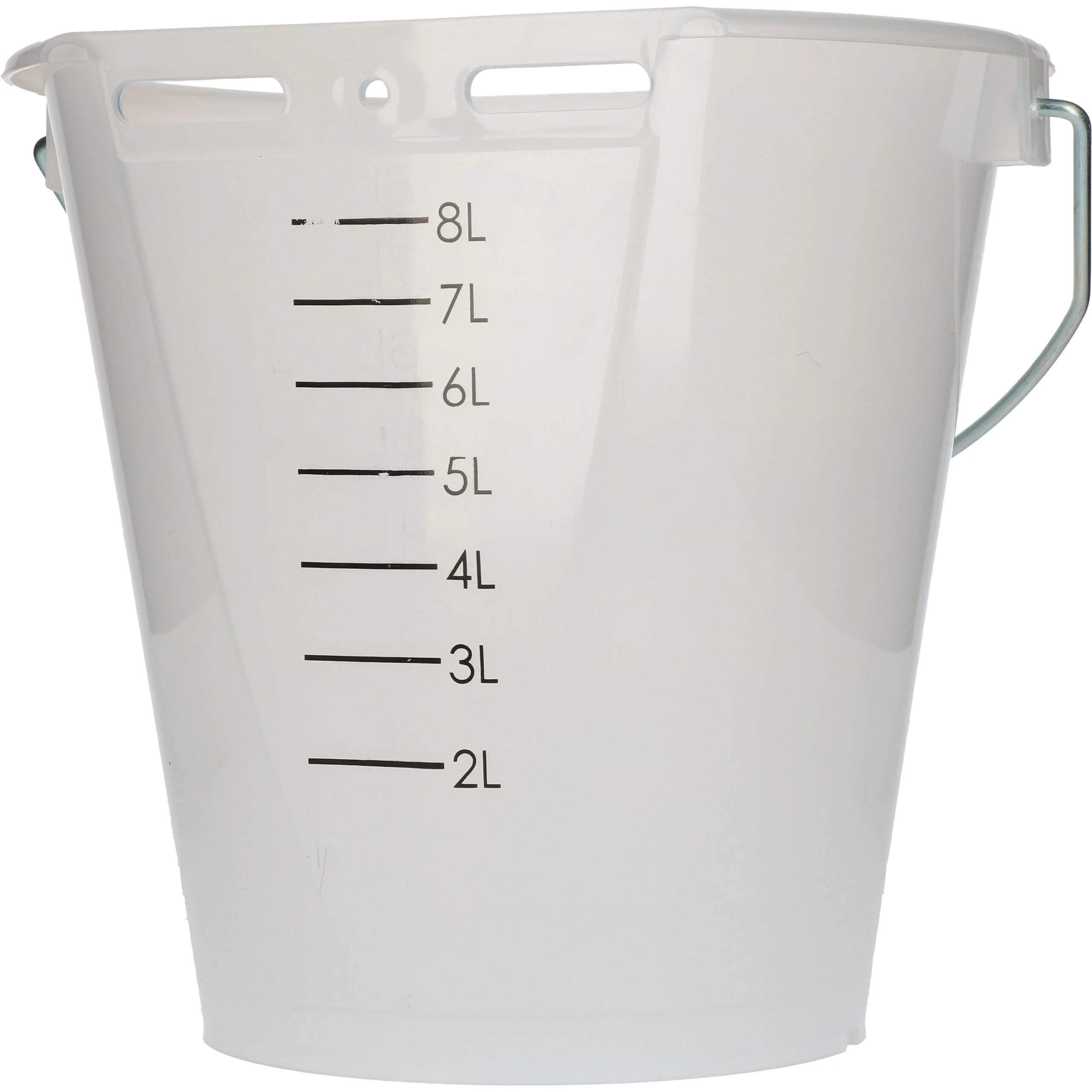 Průhledný bílý kbelík pro telata s měrnou stupnicí, 8 l - Obrázek 5