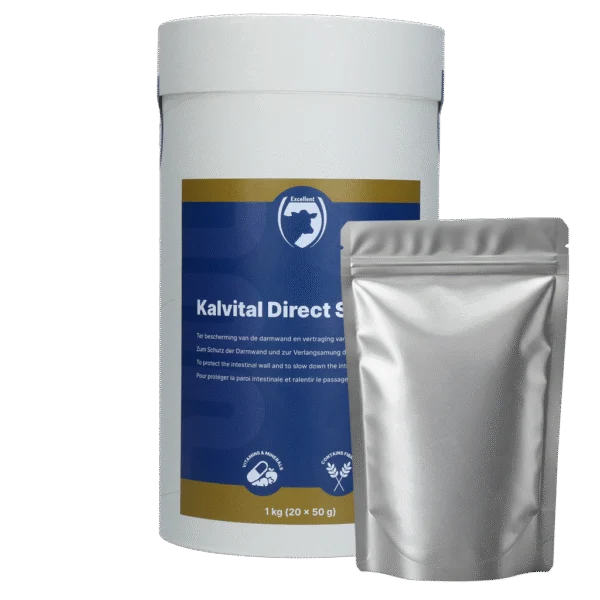Doplňkové krmivo pro telata s vlákninou a elektrolyty, 20 x 50 g – Excellent Kalvital Direct Stop