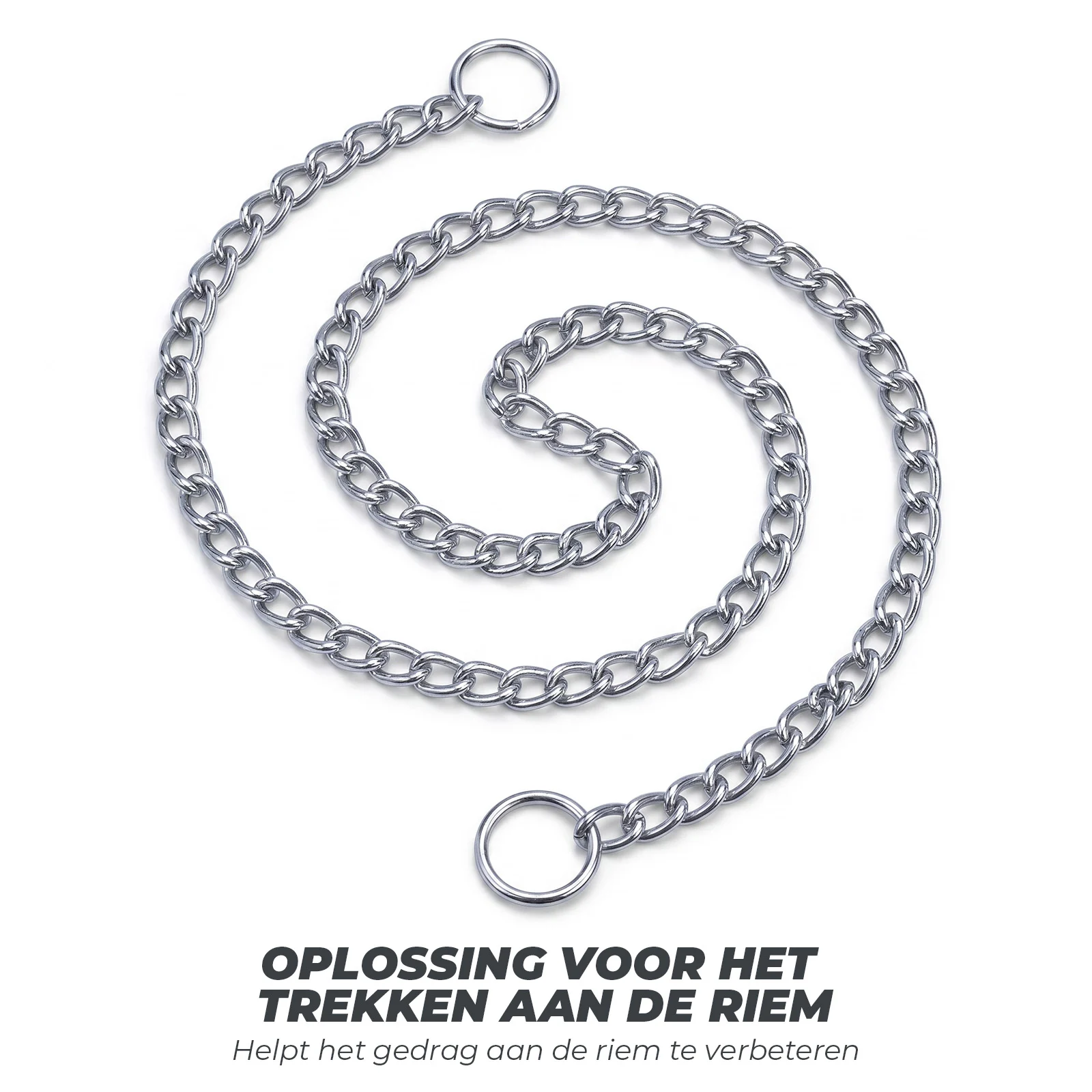 Stahovací obojek pro psy, chromovaný, 55 cm x 3 mm – Hofman Animal Care - Obrázek 2