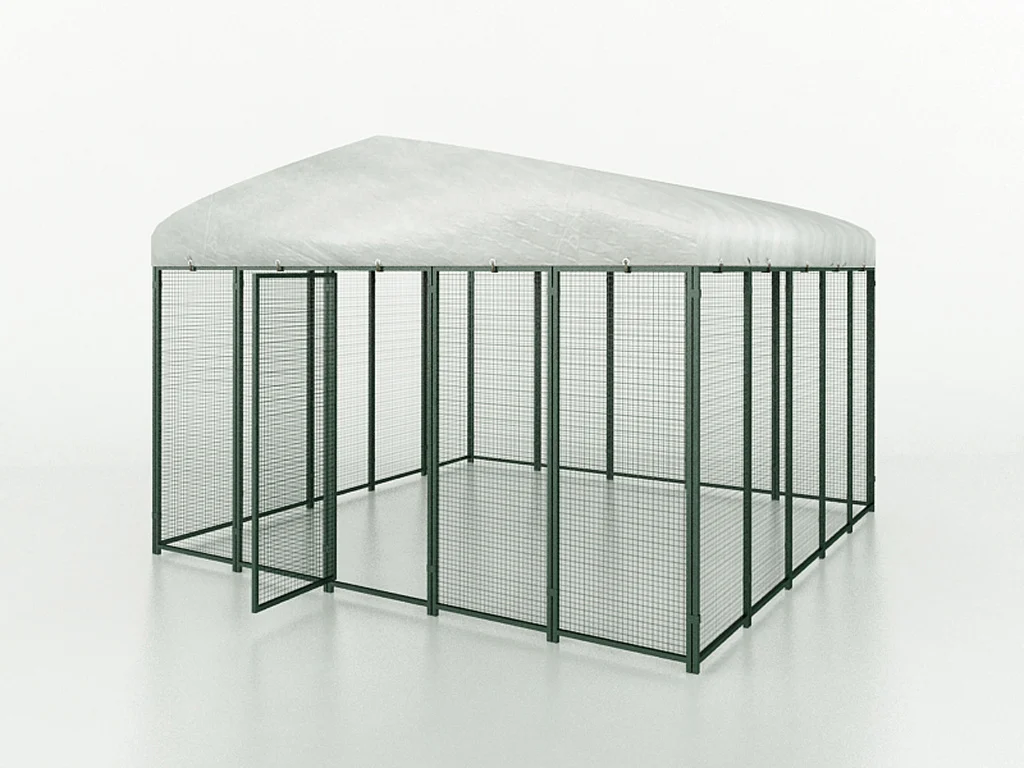 Výběh pro slepice se střechou, 300 x 300 x 205 cm – Cucciolotta Polly Run - Obrázek 2