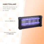 Lampa na hmyz s UV-A a elektrickou mřížkou, 2 x 15 W – Knock Pest Insect Killer - Obrázek 2