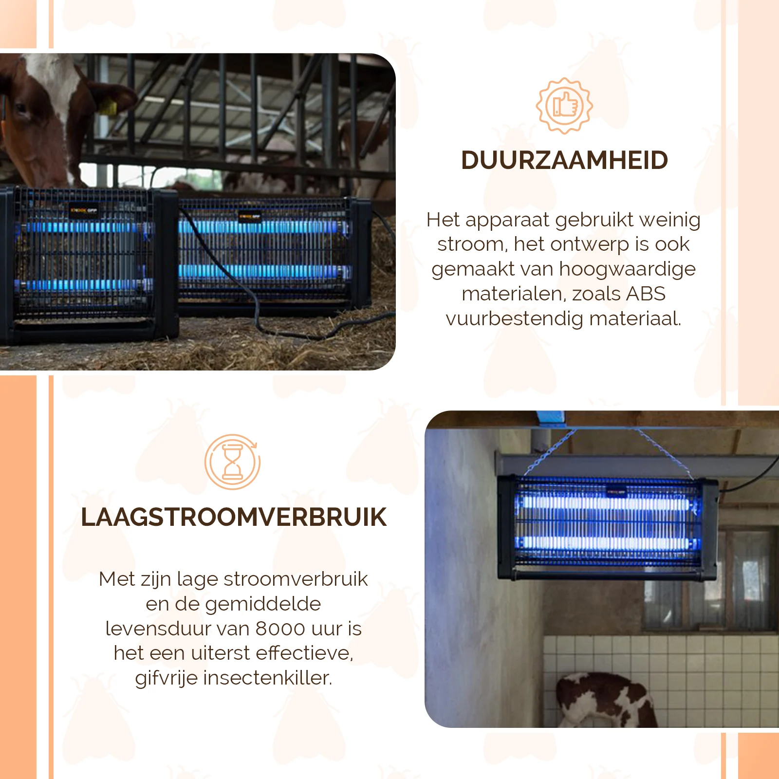 Lampa na hmyz s UV-A a elektrickou mřížkou, 2 x 15 W – Knock Pest Insect Killer - Obrázek 4