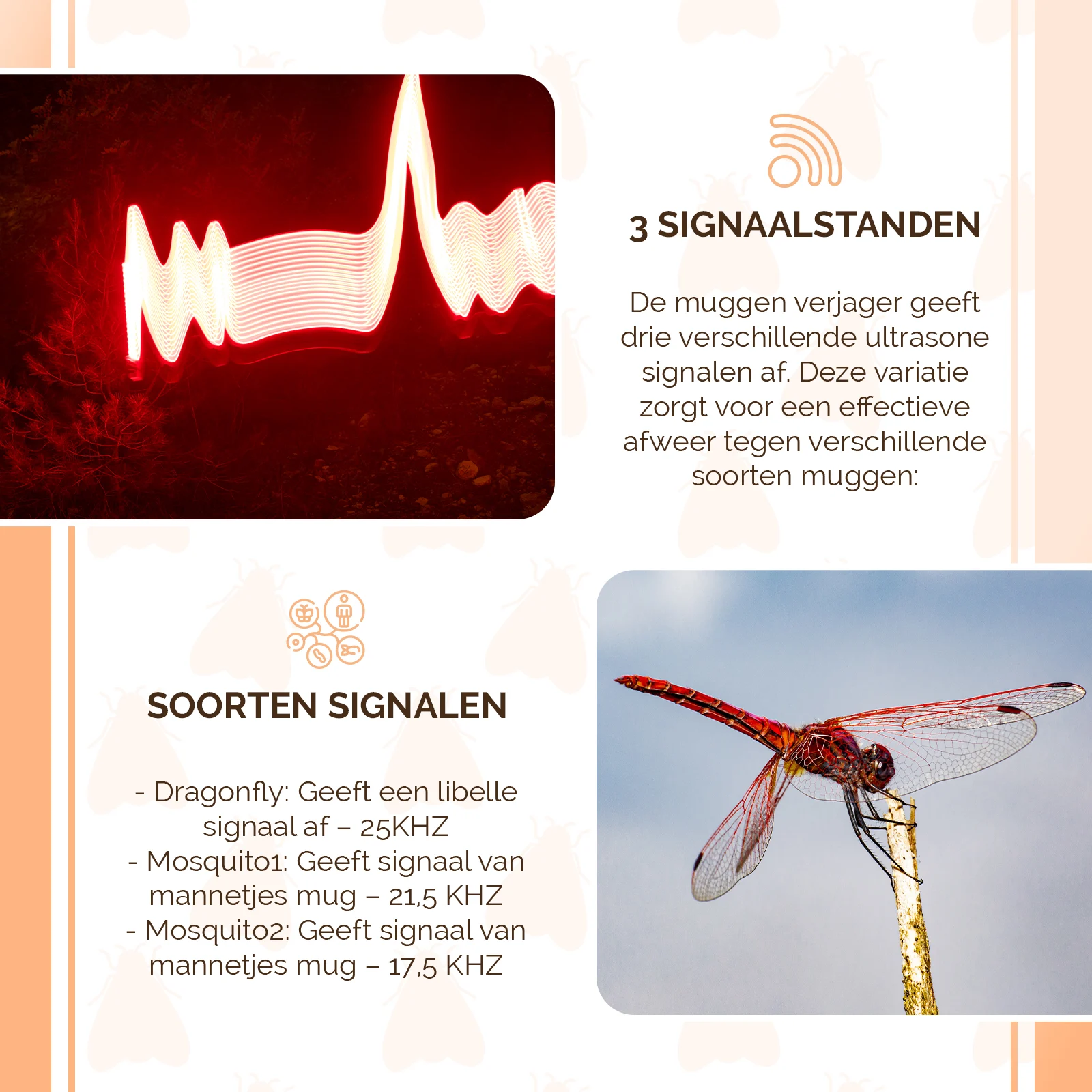 Odpuzovač komárů s ultrazvukovými signály, až 30 m² – Knock Pest - Obrázek 6