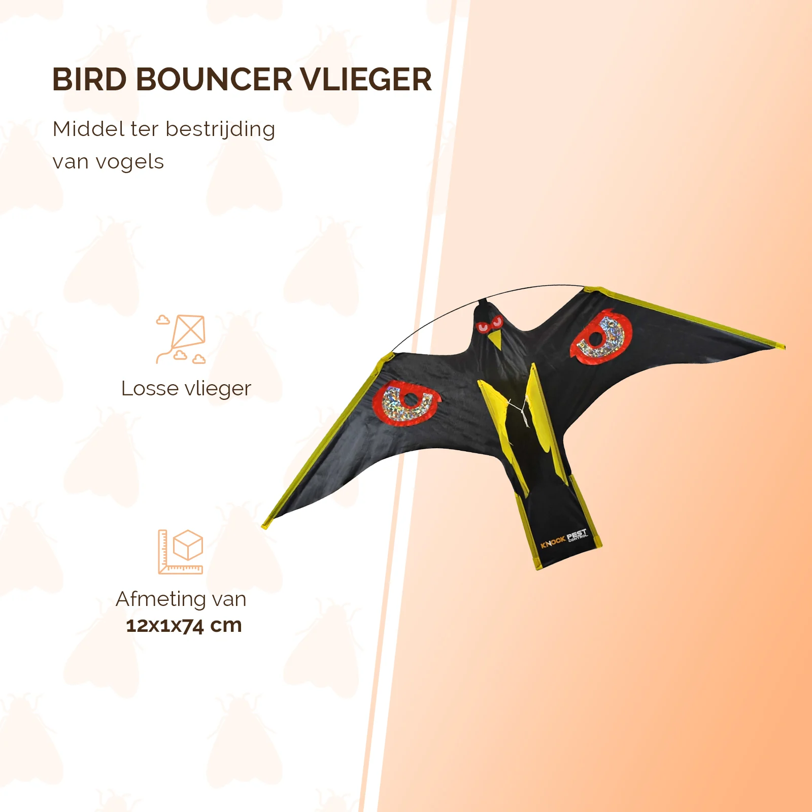 Drak pro plašič ptáků s upevňovacím lankem – Knock Pest Bird Bouncer - Obrázek 2