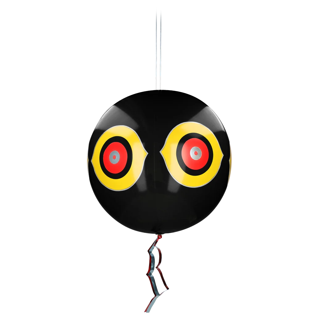 Plašicí balón proti ptákům se závěsnou šňůrou, černý, Ø 40 cm – Knock Pest - Obrázek 1
