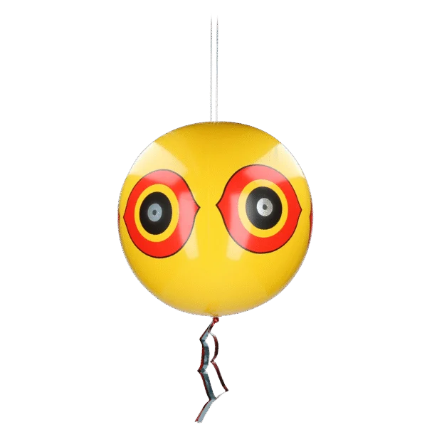 Balón na plašení ptáků se závěsnou šňůrou, žlutý, Ø 40 cm – Knock Pest