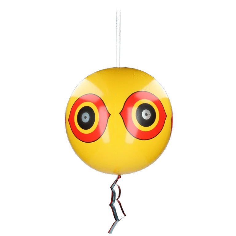 Balón na plašení ptáků se závěsnou šňůrou, žlutý, Ø 40 cm – Knock Pest