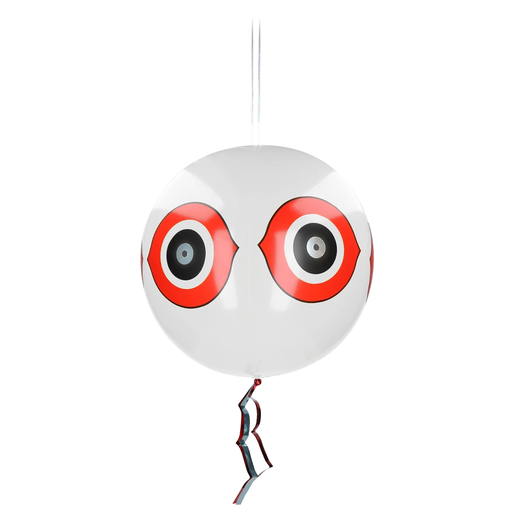 Balón na plašení ptáků se závěsnou šňůrou, bílý, Ø 40 cm – Knock Pest - Obrázek 1