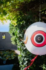 Balón na plašení ptáků se závěsnou šňůrou, bílý, Ø 40 cm – Knock Pest - Obrázek 3