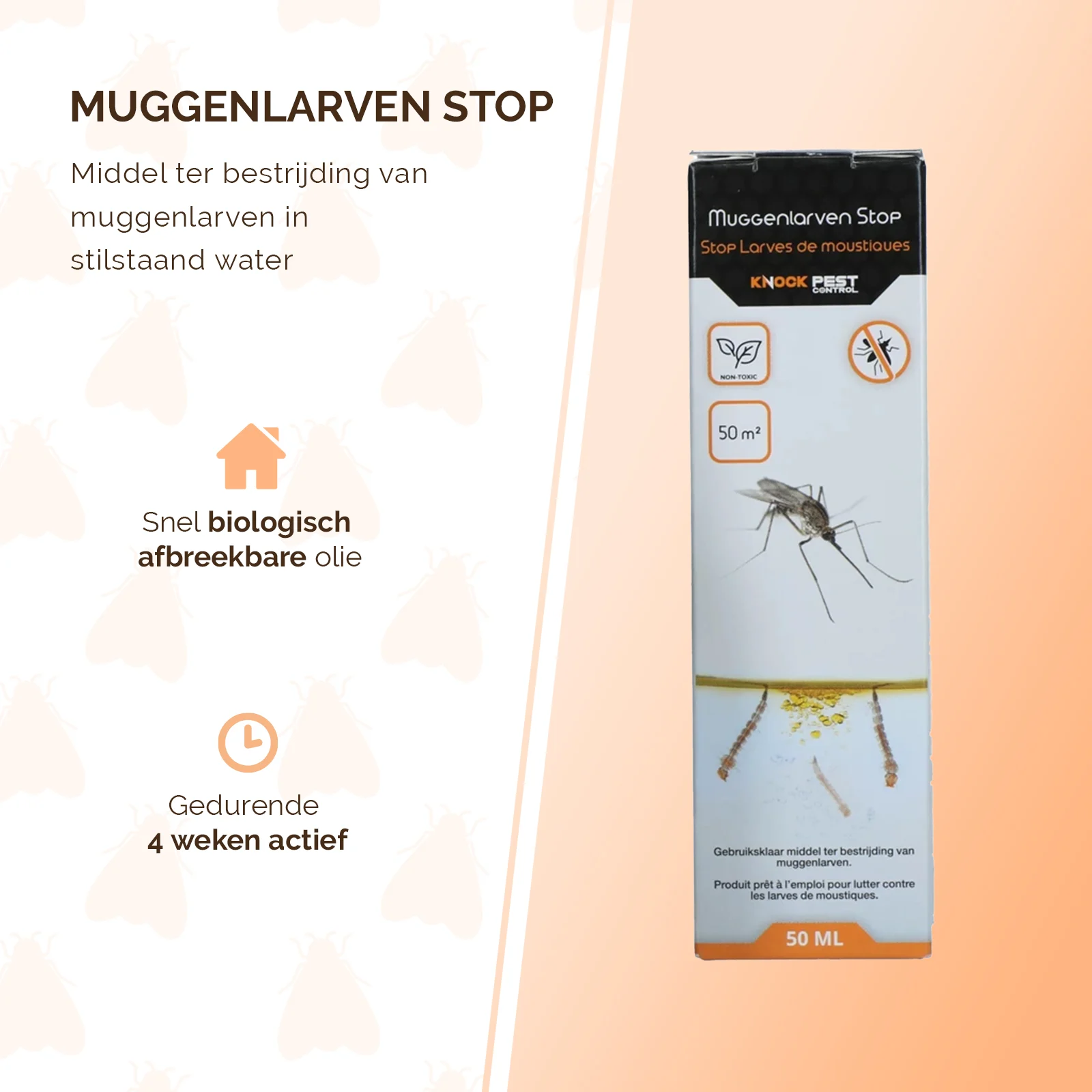 Přípravek proti larvám komárů ve stojaté vodě, 50 ml – Knock Pest Muggenlarven Stop - Obrázek 2
