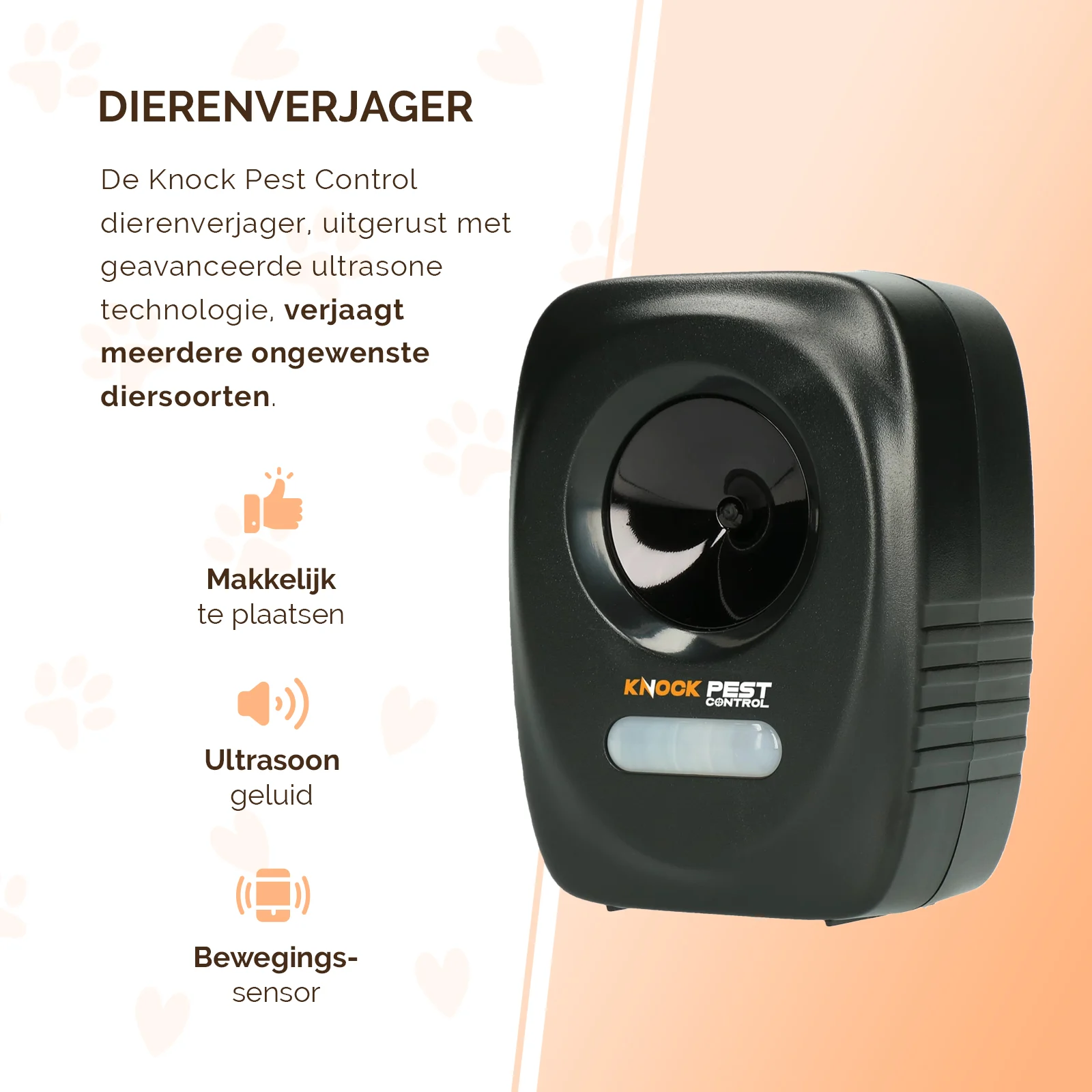 Ultrazvukový odpuzovač zvířat s pohybovým senzorem do zahrady a na pozemek – Knock Pest Animal Repeller - Obrázek 5