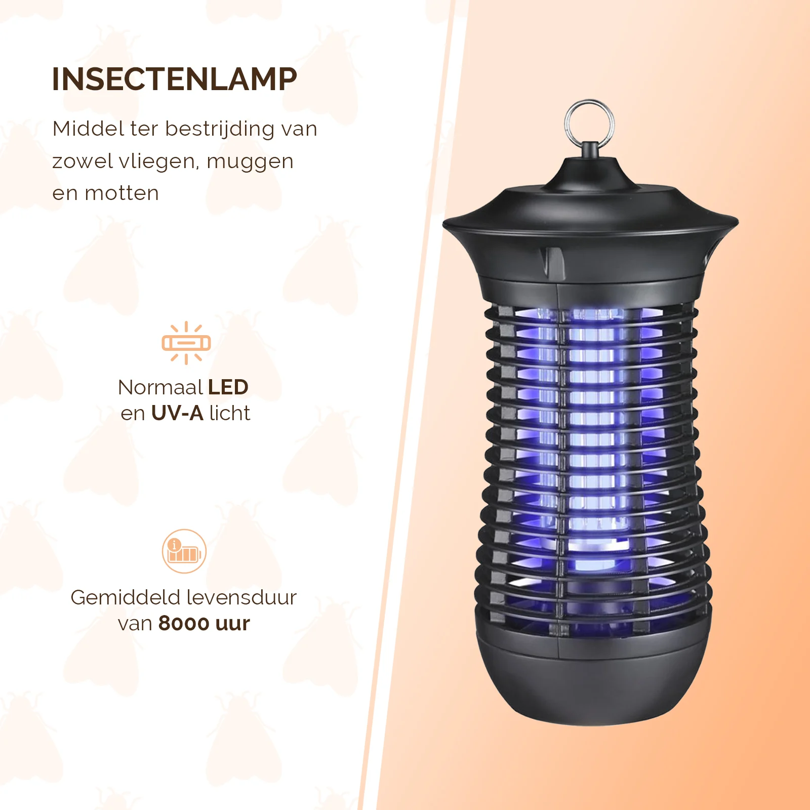 Lampa na hmyz s UV A a elektrickou mřížkou, 18 W – Knock Pest Insect Killer - Obrázek 2
