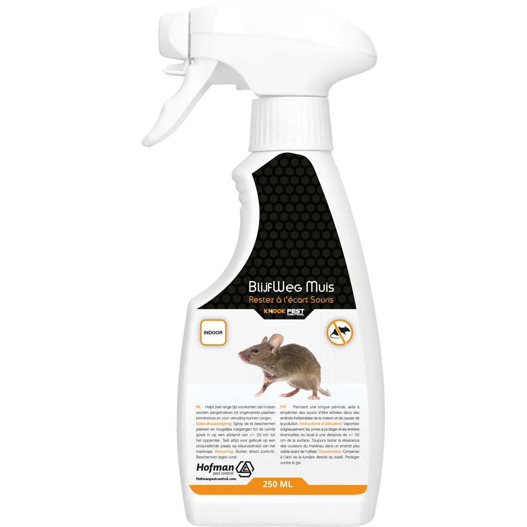 Sprej proti myším do interiéru, 250 ml – Knock Pest BlijfWeg Muis - Obrázek 1