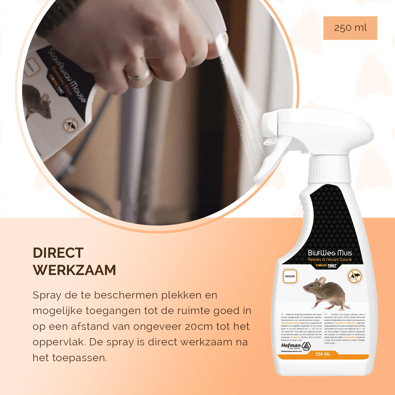 Sprej proti myším do interiéru, 250 ml – Knock Pest BlijfWeg Muis - Obrázek 5