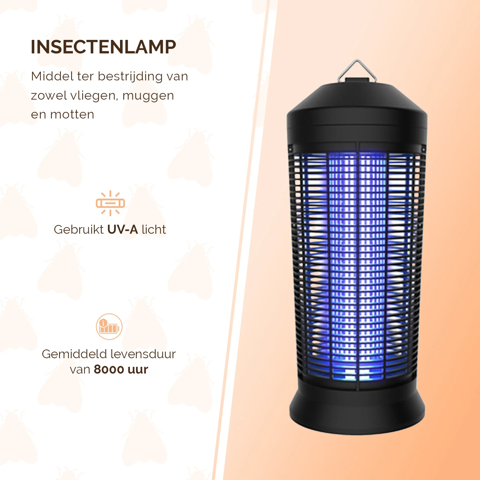 Hmyzí lampa s UV-A a elektrickou mřížkou, 36 W – Knock Pest Insect Killer - Obrázek 2
