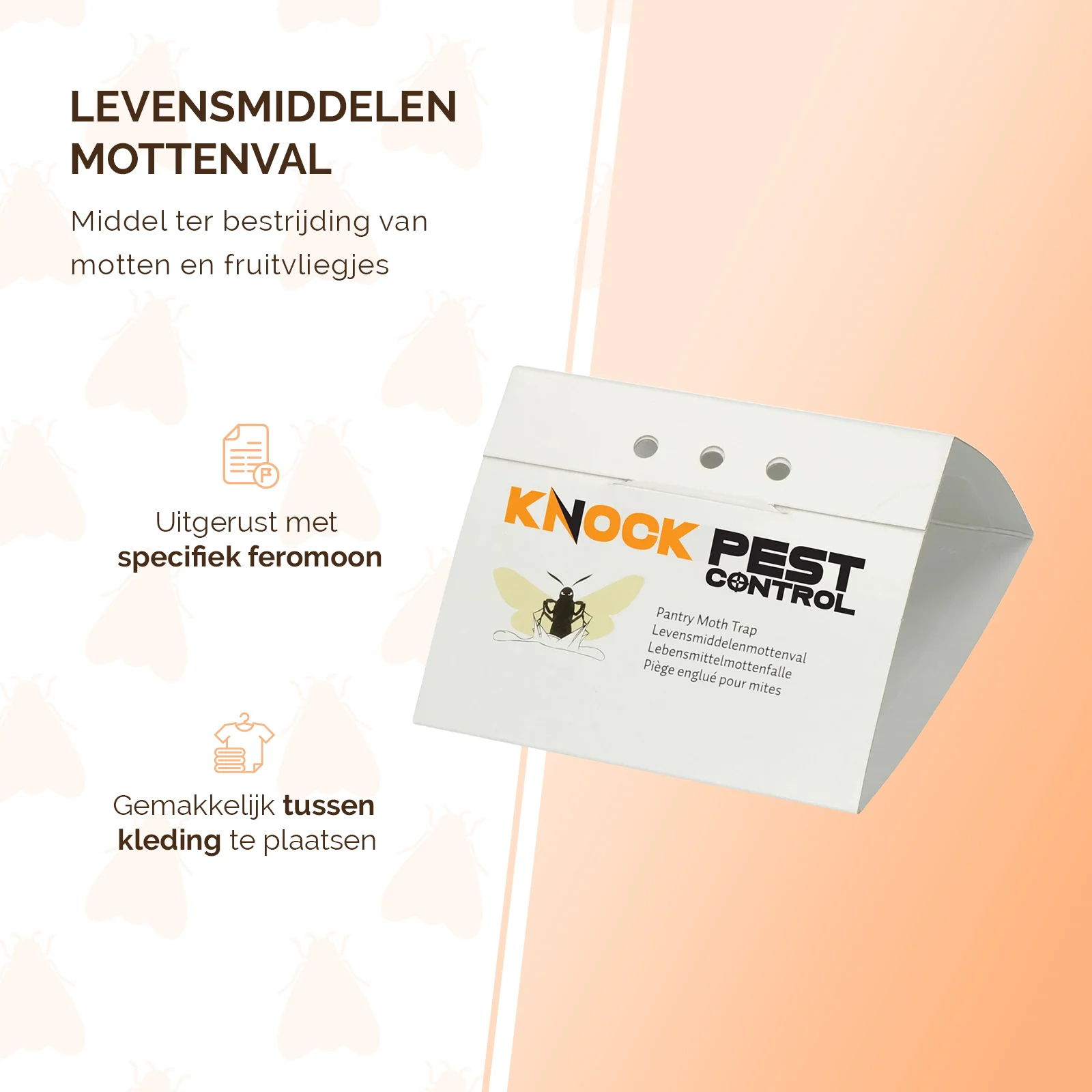 Past na potravinové moly s feromonem, 2 lepové pasti – Knock Pest Delta - Obrázek 5