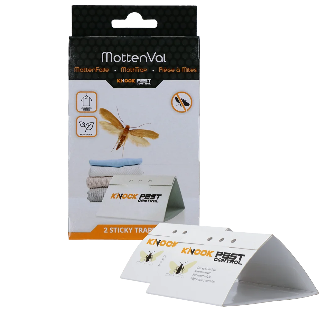 KNOC00114.png Lapač šatních molů s feromonem, 2 lepicí pasti – Knock Pest Delta - Obrázek 1