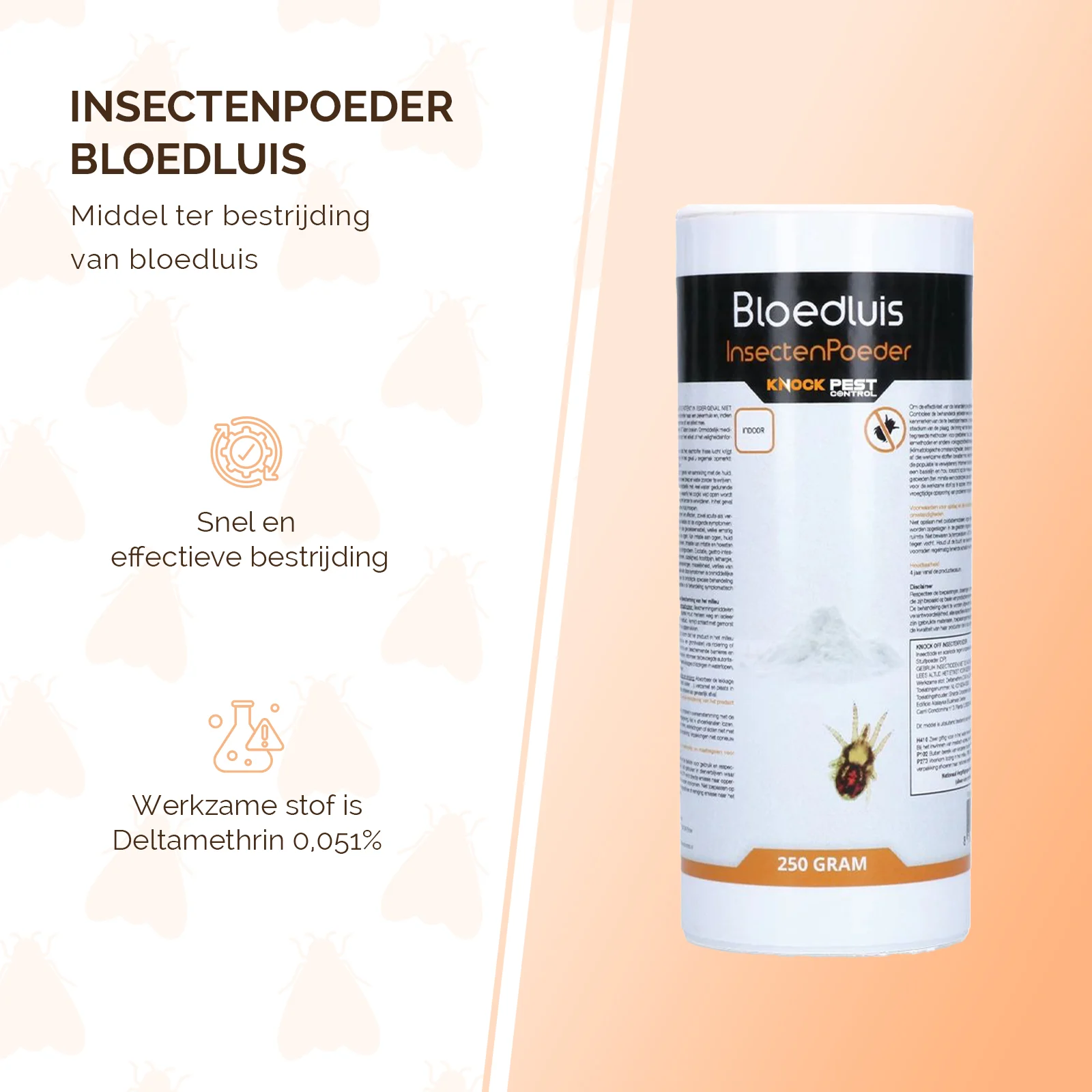 Insekticidní prášek proti čmelíkům v kurnících, 250 g – Knock Pest - Obrázek 2