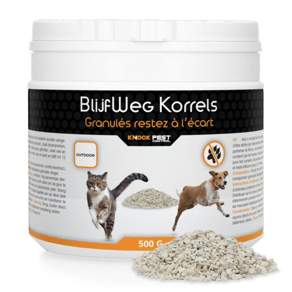 Odpuzující granule pro domácí zvířata, 500 g – Knock Pest BlijfWeg Korrels (Outdoor)