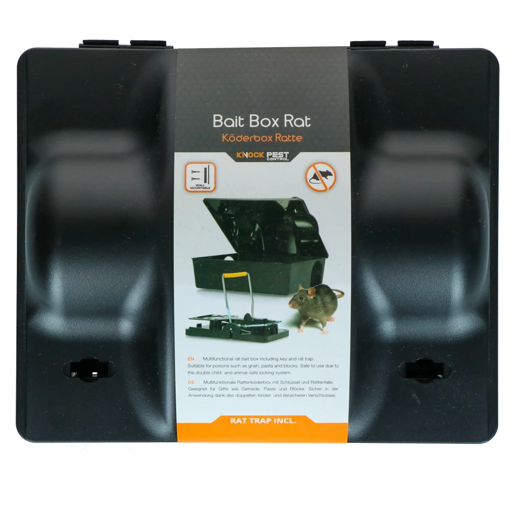 Deratizační stanička Knock Pest Dual bait na potkany a myši s pastí na potkany, 23,5 x 19,5 x 10,5 cm - Obrázek 1