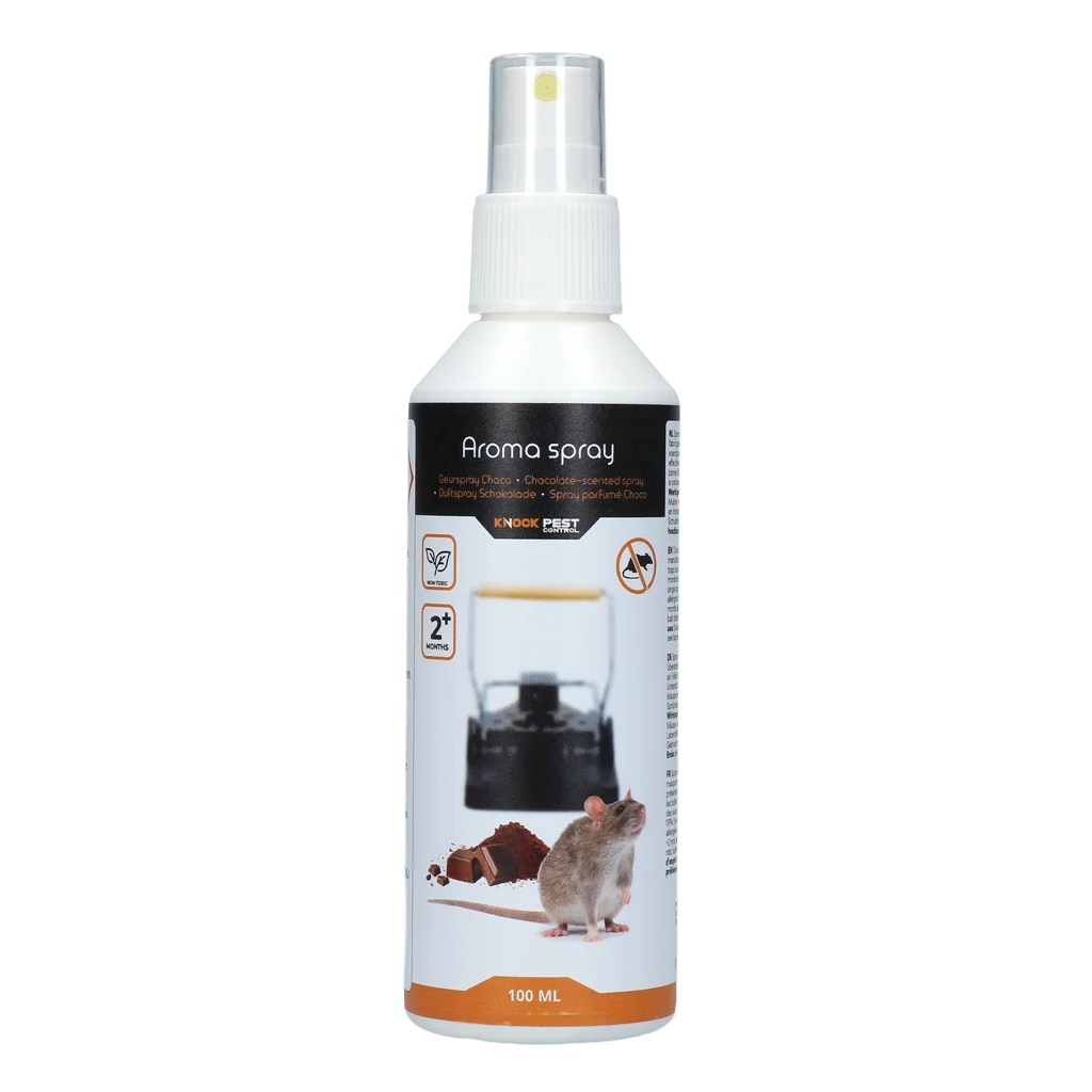 Aromatický sprej s čokoládovou vůní do pastí, 100 ml – Knock Pest Geurspray - Obrázek 1