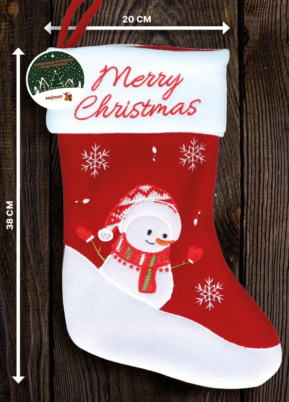 Vánoční punčocha pro domácí mazlíčky s poutkem k zavěšení, 20 x 38 cm – Hofman Animal Care Christmas Stocking Wooly Santa - Obrázek 2