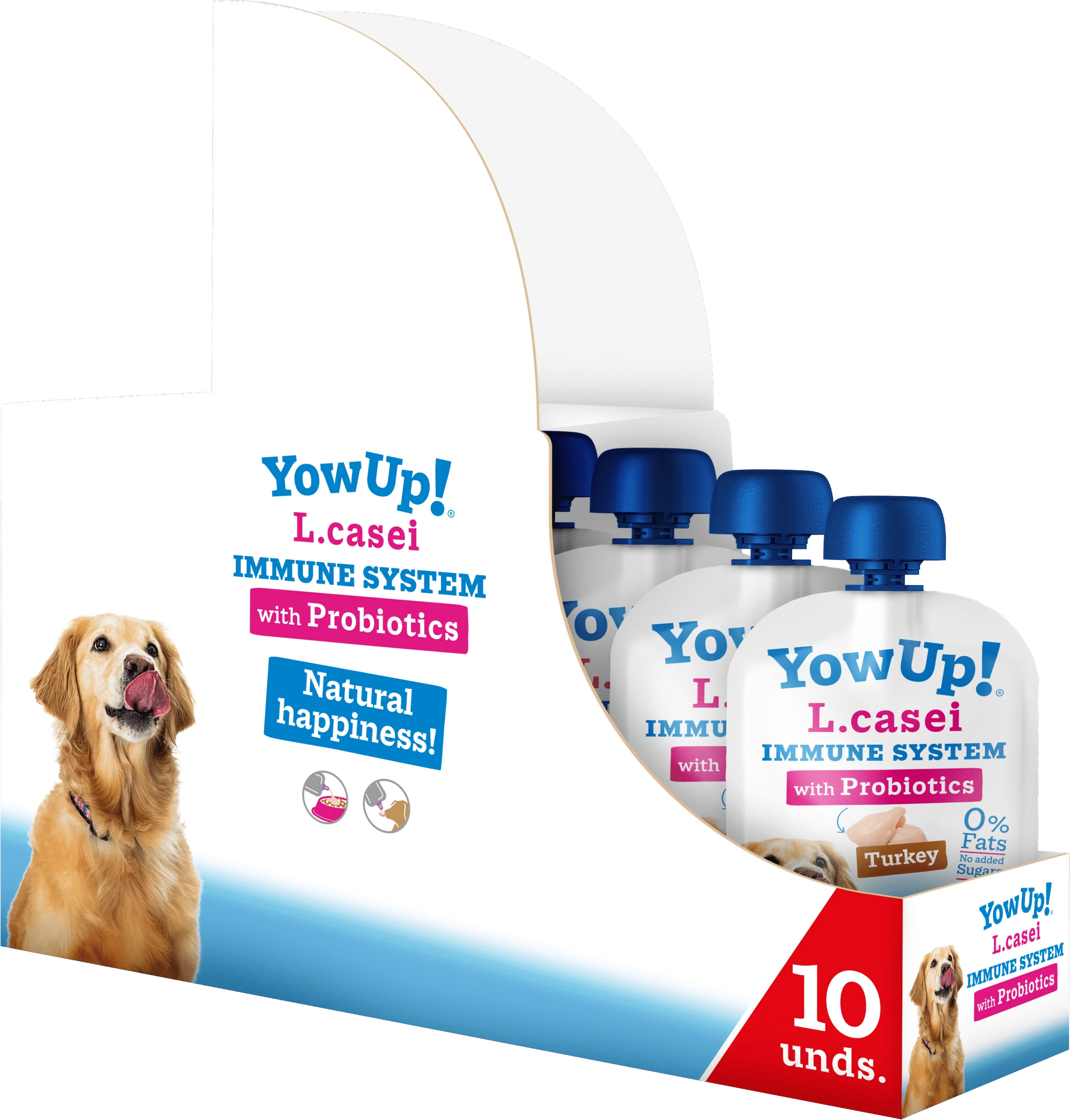 Jogurt pro psy s probiotiky a krůtou, bez laktózy, 115 g – YowUp! L. Casei Immune System Turkey - Obrázek 2