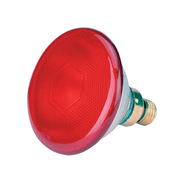 Červená úsporná žárovka 100 W