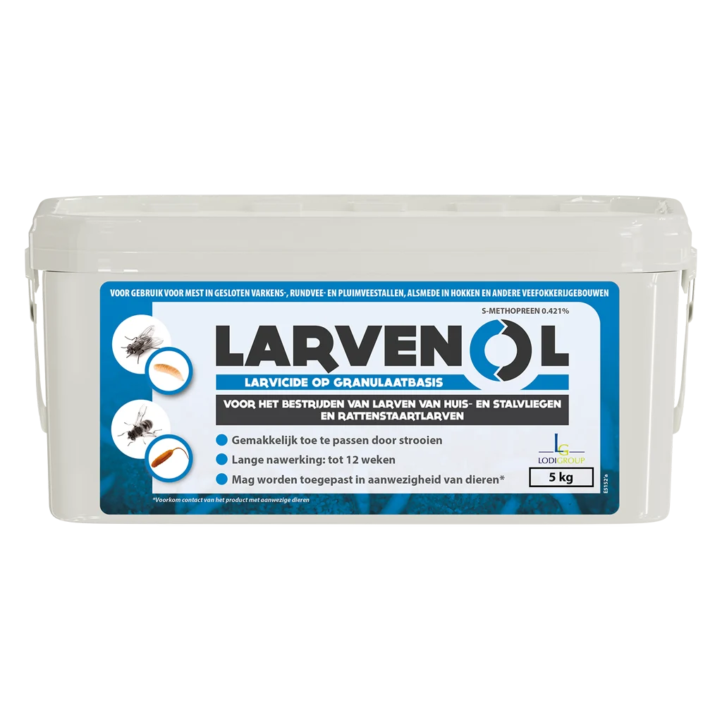 Přípravek proti larvám much ve formě granulátu pro stáje skotu, 5 kg – Larvenol 4GR - Obrázek 1