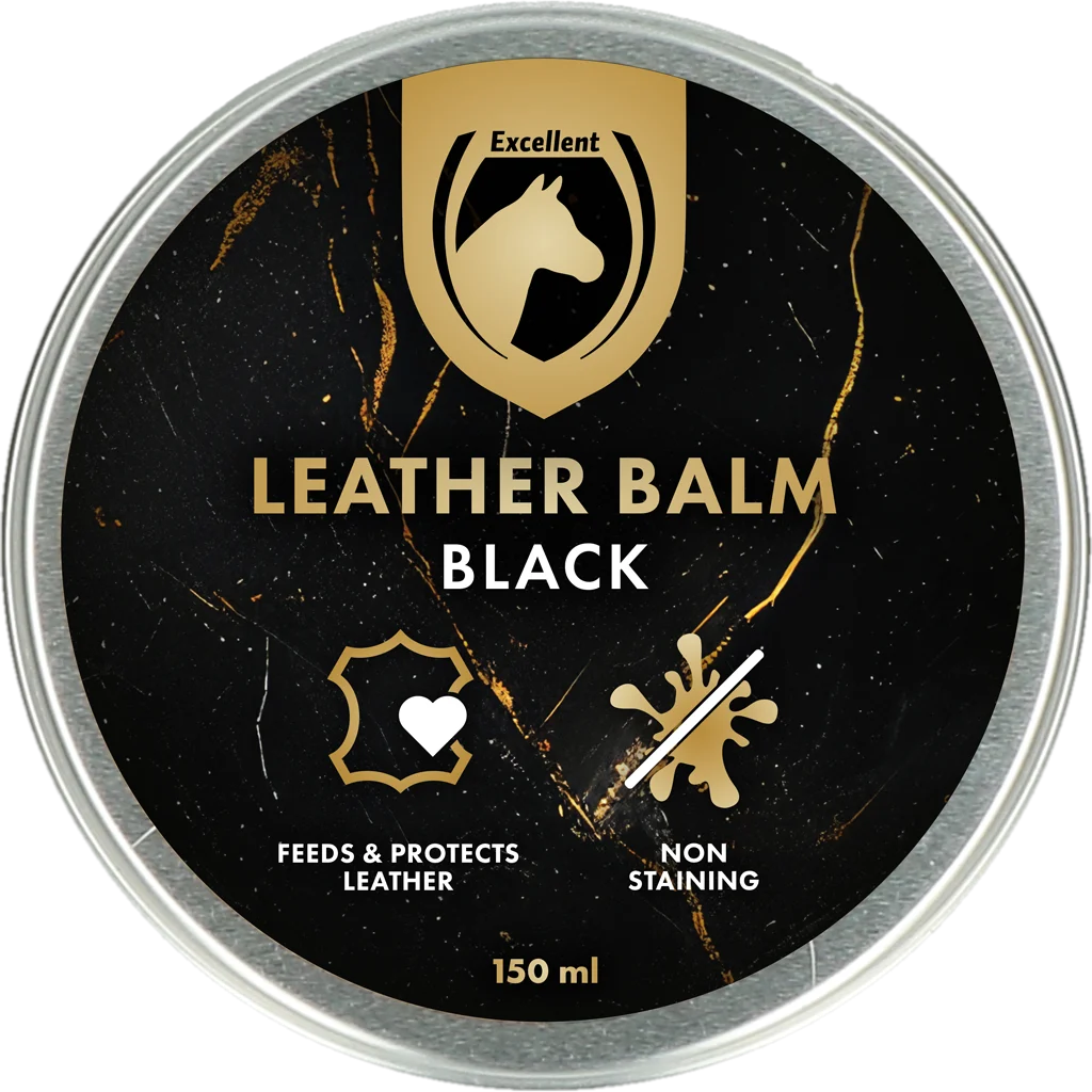 Balzám na kůži se včelím voskem a lanolinem, černý, 150 ml – Excellent Leder & Zadel Balm Zwart - Obrázek 1