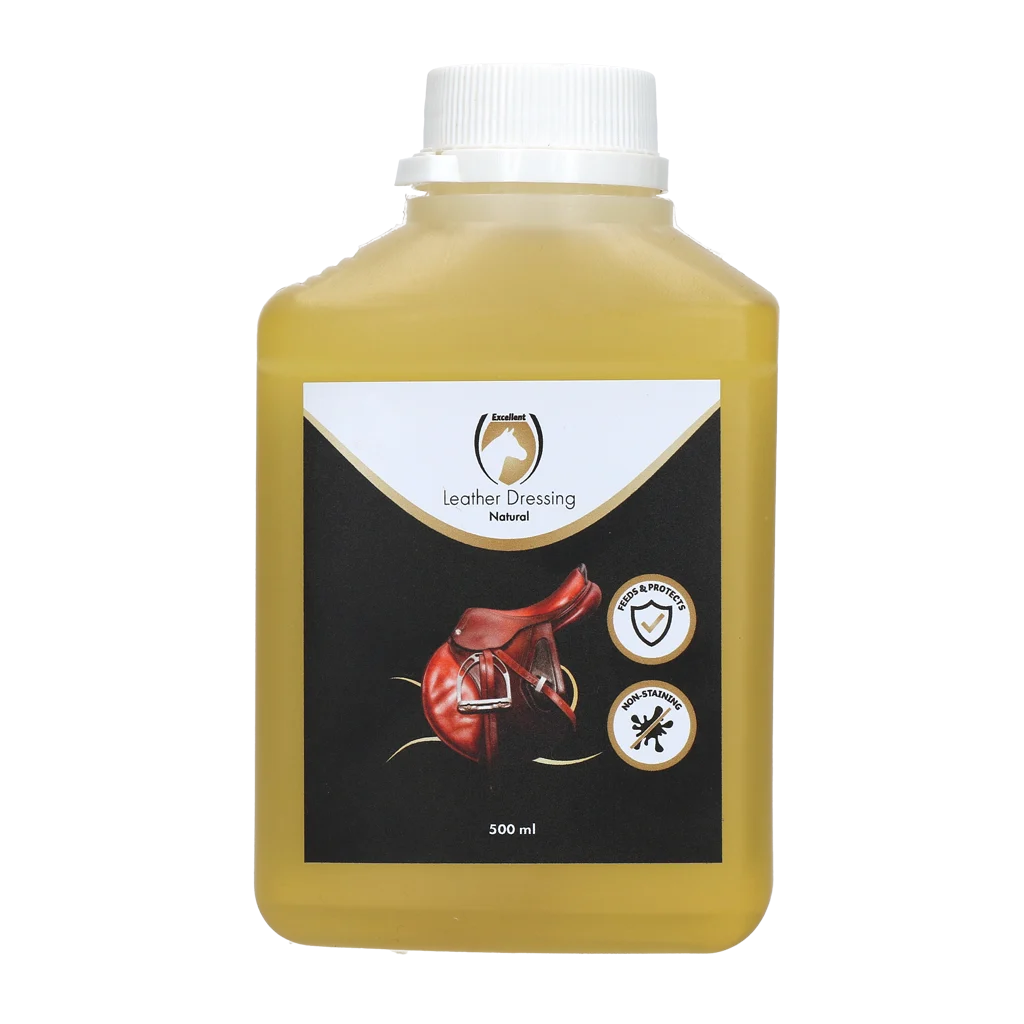 LEDEO003B.png Olej na sedla s lanolinem, 500 ml – Excellent Leather Dressing Naturel - Obrázek 1