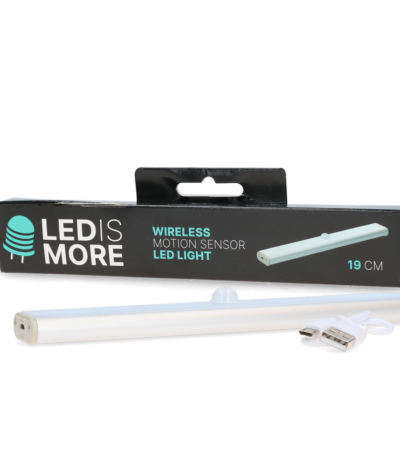 LED světlo s pohybovým senzorem, nabíjení přes USB, 19 cm – Led is more