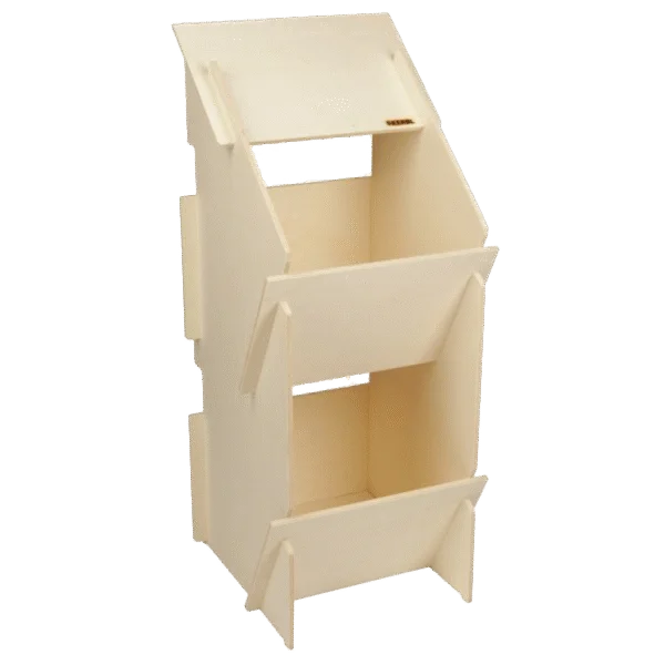 Dřevěné snáškové hnízdo pro slepice se 2 oddíly, vnitřní rozměr 27 x 31 cm – Kerbl Duo
