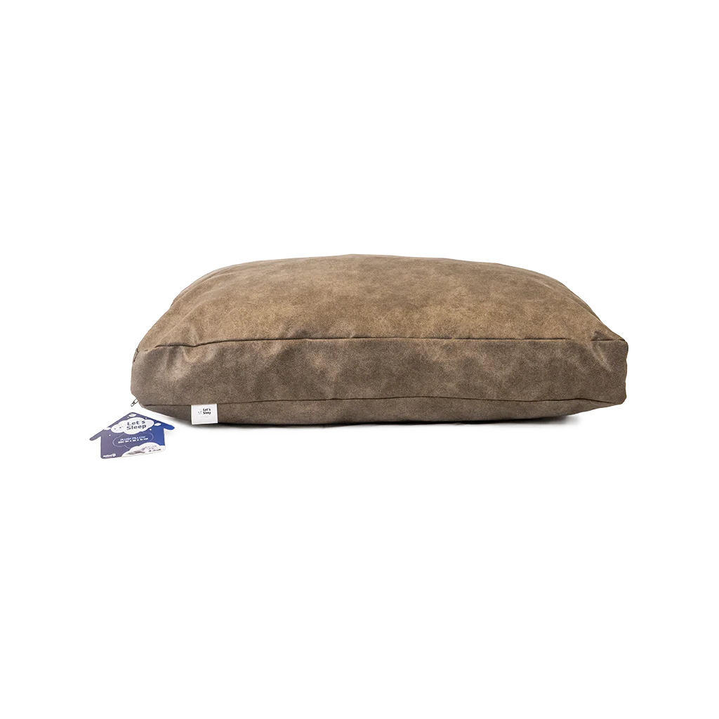 Polštář pro psa s drcenými pěnovými vločkami M Taupe, 80 x 55 x 10 cm – Let's Sleep Plush Pillow - Obrázek 1