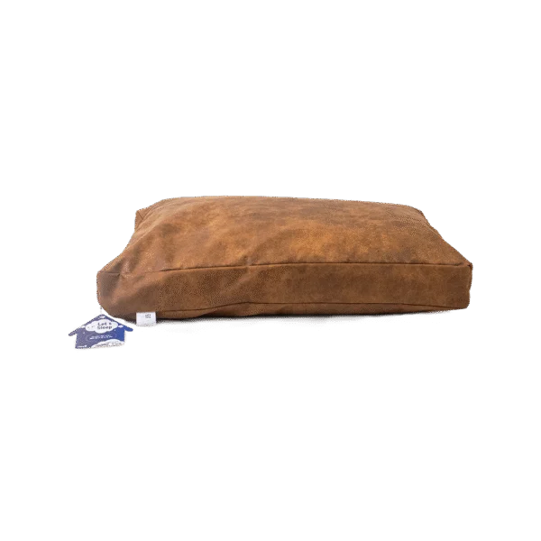 Psí polštář s pěnovými vločkami L koňaková, 100 x 75 x 10 cm – Let's Sleep Plush Pillow